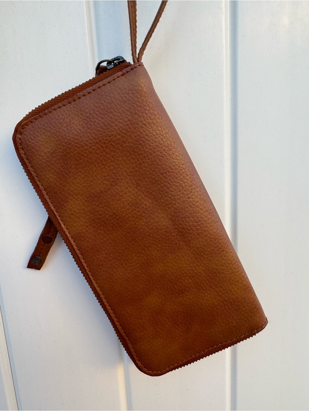 Free People Boho Studded Vegan Leather Wristlet Organizer Wallet